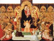 Ambrogio Lorenzetti Madonna with Angels and Saint oil on canvas